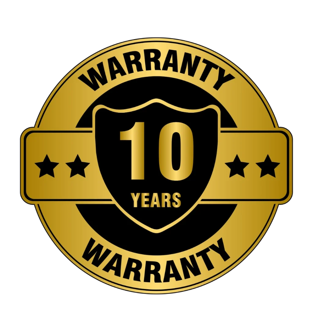 10 year warranty badge
